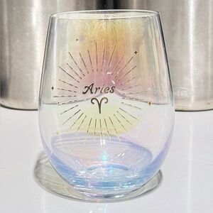 Iridescent Aries Zodiac Glass